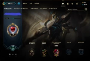 CONTA PLATINA BOM MMR COM SKIN MÍTICA-HECARIM LANCEIRO ZERO - League of Legends LOL