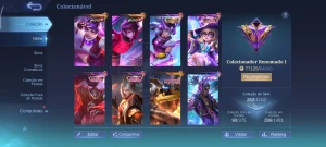 Conta top Kof + colector+ transformes Mobile legends.