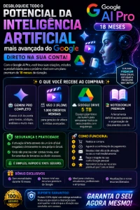 Google AI Pro- 18 Meses + 5TB Drive 30 dias de Garantia - Outros