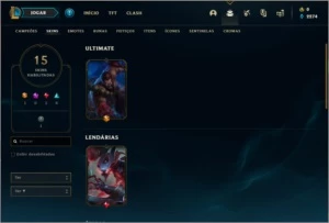 Conta prata 3 MAIN JG com 15 skins e 31 champs - League of Legends LOL
