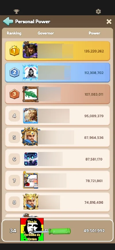 [ [conteúdo removido] ] 49.6M de Poder (Até 55M!) | Conta Top 30 | - Outros