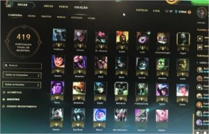 CONTA LOL: Elo PLATINA 4 , 191 SKINS , 180 MIL RPS GASTOS - League of Legends