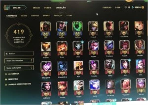 CONTA LOL: Elo PLATINA 4 , 191 SKINS , 180 MIL RPS GASTOS - League of Legends