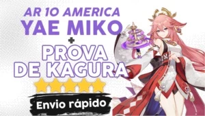 CONTA GENSHIN IMPACT COM YAE MIKO + PROVA DE KAGURA AR 10 ⭐✨
