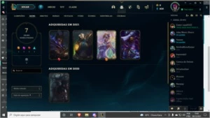Conta ouro 1 60% winrate com skin ultimate - League of Legends LOL