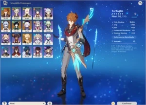 Acc com Childe, Venti, Ganyu e Qiqi - Genshin Impact