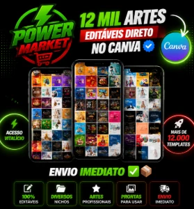 Pack com +12.000 Artes Editáveis no Canva | Envio Imediato - Artes e Templates Artes Canva