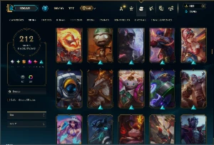 Unranked com TODOS os champs e 212 Skins ( ADC / MID ) - League of Legends LOL