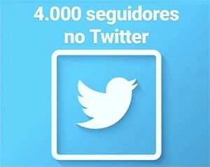 4 mil seguidores Twitter - Redes Sociais
