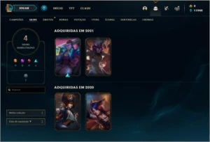 Conta DIAMANTE 4 BARATA com 37 champs e 4 skins - League of Legends LOL