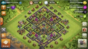CONTA CV 9 QUASE FULL - Clash of Clans