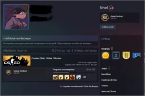 CONTA STEAM COM PRIME, ACOMPANHA GTA V, MMR DE GLOBAL NO CS - Counter Strike