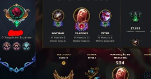 Conta Upada A Mão Lvl 120 COM TODAS AS SKINS DO VLAD