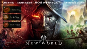 Uma Conta - 3 Personagens - Todos Craftando Itens Da Foto - New World