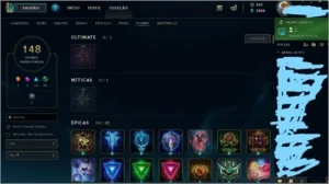 CONTA LOL-TODOS OS CAMPEÕES-PLATINA 5-MAIS DE 200 SKINS - League of Legends
