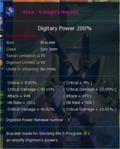 Conta Omega SV AOX/BEELZE X - Digimon Masters Online DMO