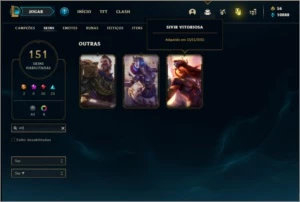 Conta prata 4 com 151 skins e 134 champs - League of Legends LOL