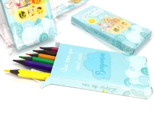 Mini Lápis de Cor com Caixa Safari 6 Cores - Artesanato e Personalizados