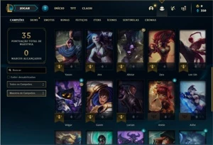 Conta platina 1 com 75 PDL, 27 Champs e 2 Skins + 11 Espolio - League of Legends LOL