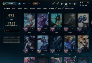 Esmeralda 2 com TODOS os Champs e 331 Skins +5 Prestigios - League of Legends LOL
