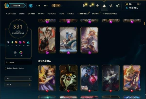 Esmeralda 2 com TODOS os Champs e 331 Skins +5 Prestigios - League of Legends LOL