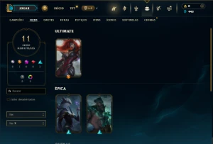 Bronze 2 com 45 Champs e 11 Skins - League of Legends LOL