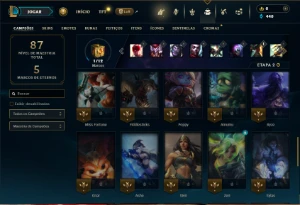 Bronze 2 com 45 Champs e 11 Skins - League of Legends LOL