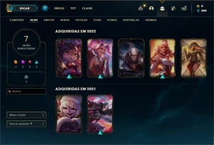 Conta Platina 2 com 31 Champs e 7 Skins +2 Fragmentos - League of Legends LOL