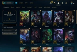 Conta Platina 2 com 31 Champs e 7 Skins +2 Fragmentos - League of Legends LOL