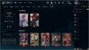 Conta de League of legends( lol ) lv 318 e 156 skins