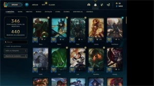 Conta league of legends com 215 skins LOL