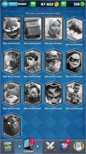 Conta Clash Royale nível 10, arena 12