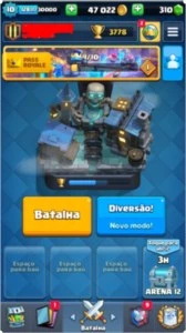 Conta Clash Royale nível 10, arena 12