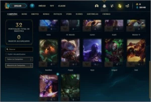 Conta ouro 3 com 20 champs e 9 fragmentos de skins - League of Legends LOL