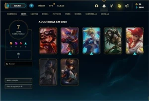 Conta Diamante 2 com 33 Champs e 7 Skins + 1 Fragmento - League of Legends LOL