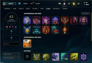 Conta Diamante 2 com 33 Champs e 7 Skins + 1 Fragmento - League of Legends LOL