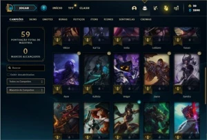 Conta Diamante 2 com 33 Champs e 7 Skins + 1 Fragmento - League of Legends LOL