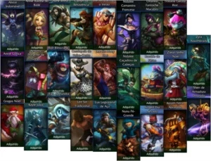 Prata V, 80 Champions e 26 Skins - League of Legends LOL