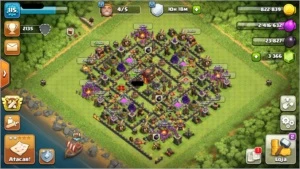 Clash of Clans cv 10 Semi c/ conta Clash Royale arena 9 nv9