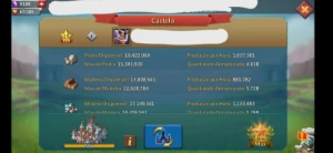 Conta 500M, +600k de gemas, T4 full, bônus - Lords Mobile