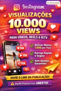 Instagram Visualizações 10K - Igtv, Reels Ou Videos. - Redes Sociais