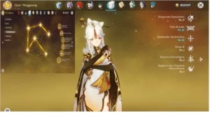 Conta genshin impact, 5 personagens 5* e 6 armas 5*