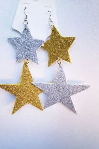 Brincos Carnaval Eva Estrela - Artesanato e Personalizados