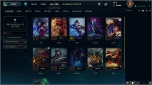 CONTA 20K EA PRATA 1 COM SKINS LENDARIAS NOS ESPOLIOS - League of Legends LOL