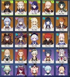 Conta genshin Ar58 15 personagens 5★ - Genshin Impact