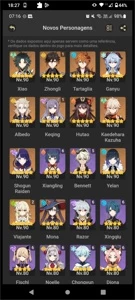 Conta genshin Ar58 15 personagens 5★ - Genshin Impact