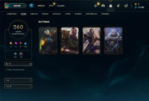 Conta Unranked com TODOS os champs e 261 skins - League of Legends LOL