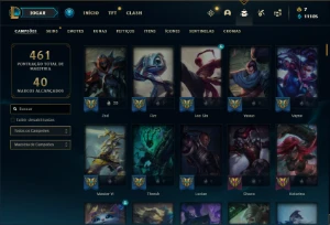 Conta Unranked com TODOS os champs e 261 skins - League of Legends LOL