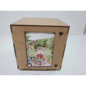 Porta retrato giratório MDF, caixa com tampa - Artesanato e Personalizados