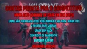 CONTAS SMURF PRONTA PRO COMPETITIVO - Valorant